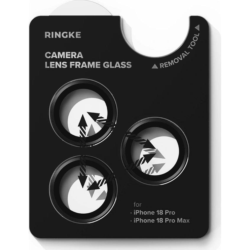 Kameraschutz Ringke Camera Lens Frame Glass für iPhone 18 Pro Max / 18 Pro, Schwarzer Rahmen (4/8)