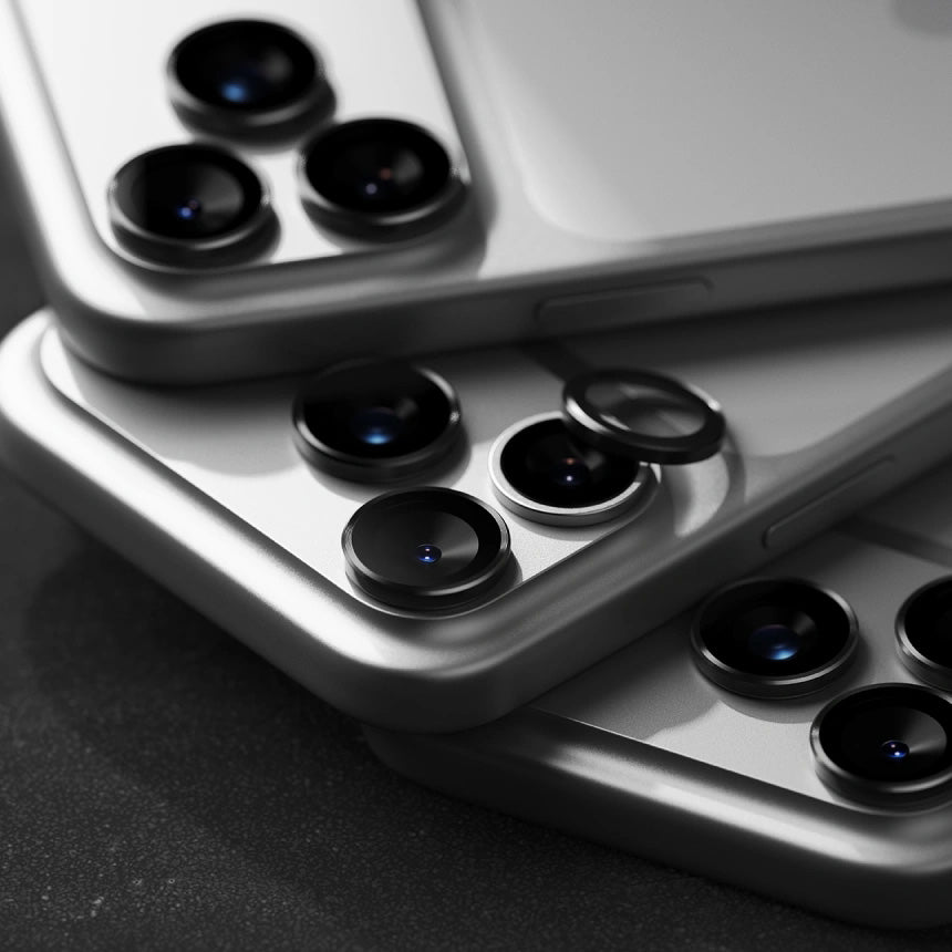 Kameraschutz Ringke Camera Lens Frame Glass für iPhone 18 Pro Max / 18 Pro, Schwarzer Rahmen (8/8)