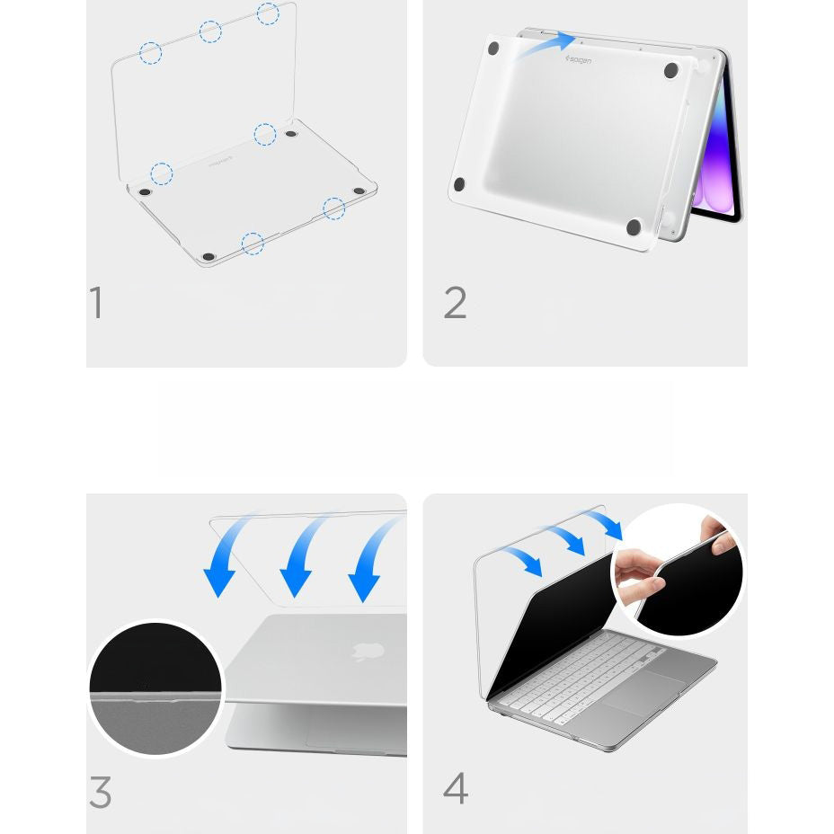 Schutzhülle für MacBook Neo 13" A18 Pro 2026, Spigen Air Skin, Mattblau