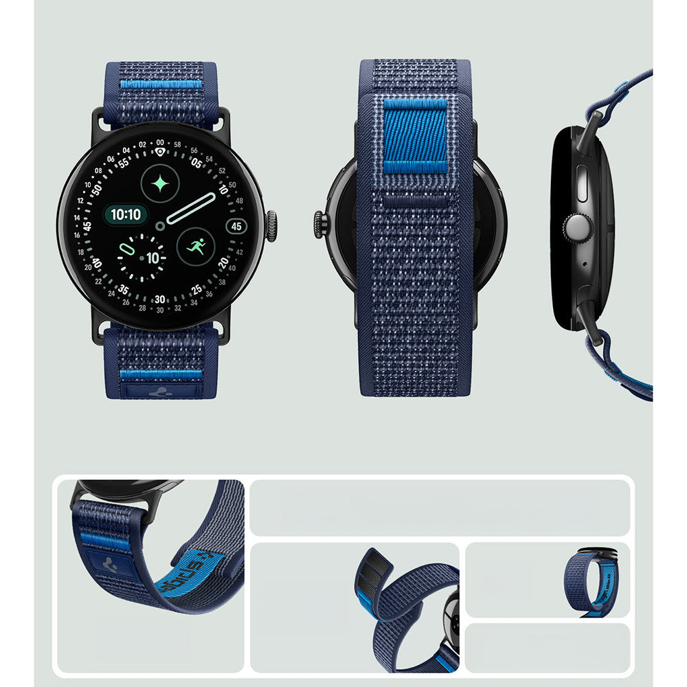 Armband für Google Pixel Watch (41 mm) / 5 (41mm) / 4 (41mm) / 3 (41mm) / 2 (41 mm), Spigen Athlex Air, Dunkelblau (5/15)