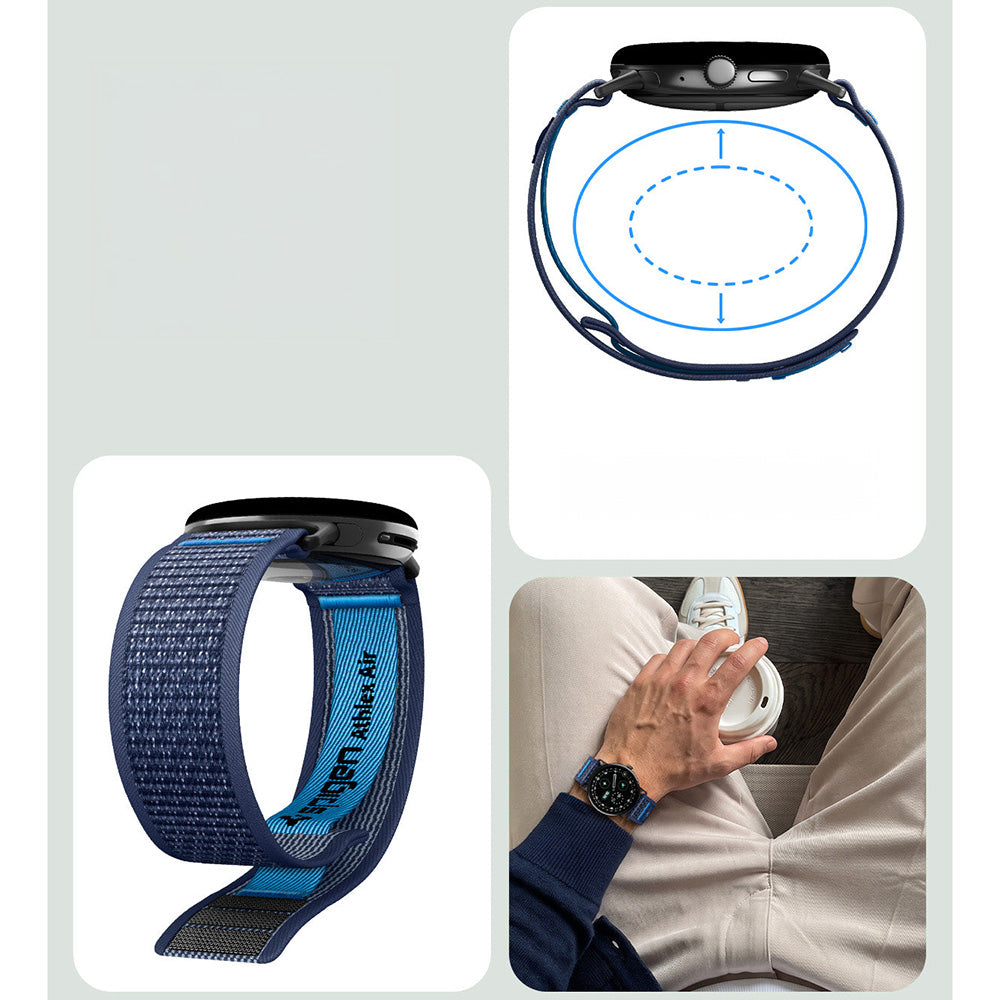 Armband für Google Pixel Watch (41 mm) / 5 (41mm) / 4 (41mm) / 3 (41mm) / 2 (41 mm), Spigen Athlex Air, Dunkelblau (4/15)
