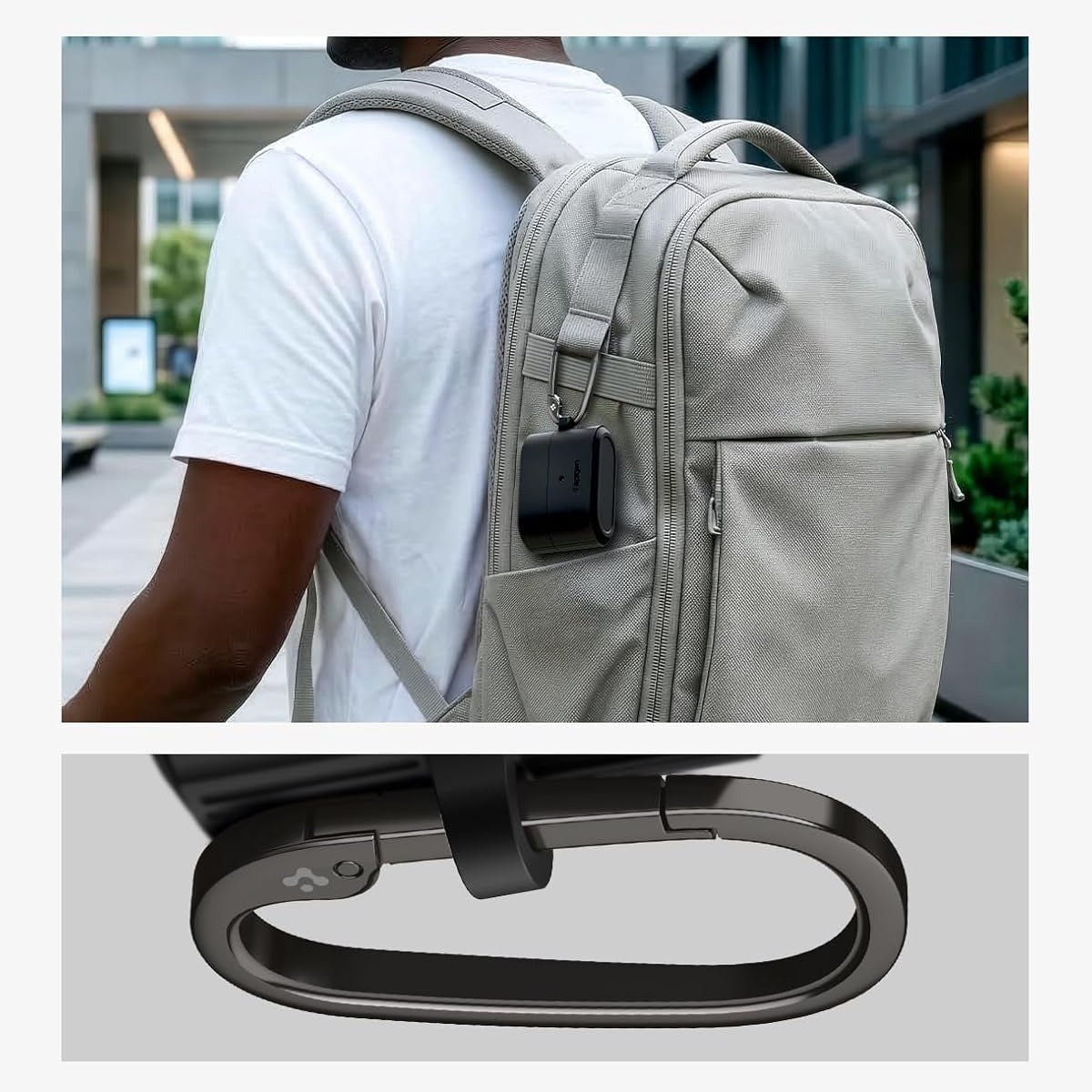 Schutzhülle für Sony WF-1000XM6, Spigen Rugged Armor, Schwarz