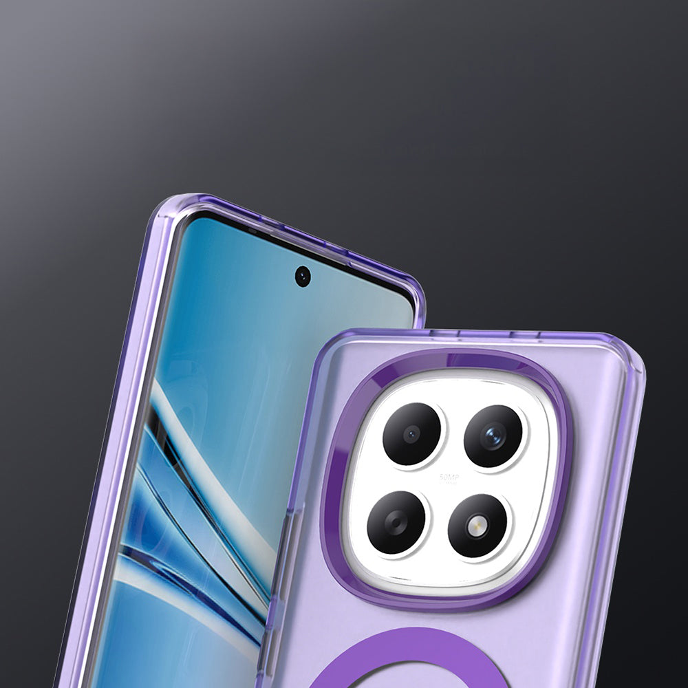 Handyhülle für Xiaomi Redmi Note 15 4G / Redmi Note 15 5G / POCO M8 5G, Techsuit CandyCase MagSafe, Violett