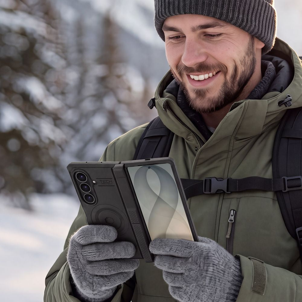 Handyhülle 360° für Galaxy Z Fold8 Ultra, Tech- Protect Kevlar Pro MagSafe, Schwarz (9/9)
