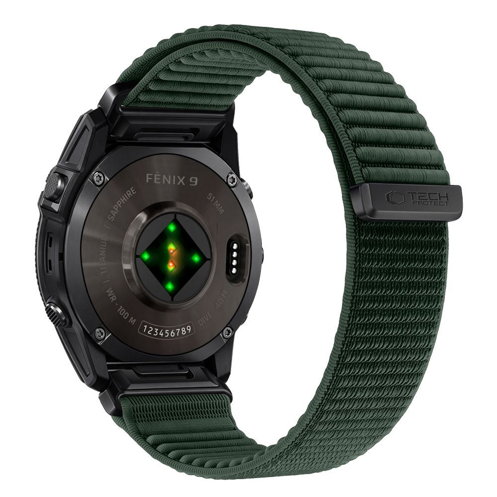 Armband für QuickFit 22 mm, Tech-Protect NylonLoop, Grün (1/9)