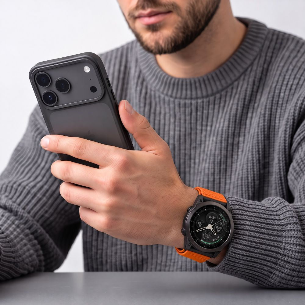Armband für QuickFit 22 mm, Tech-Protect NylonLoop, Orange (3/10)