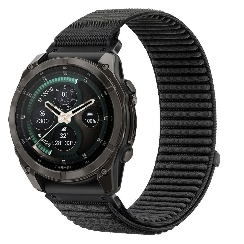 Armband für QuickFit 26 mm, Tech Protect NylonLoop, Schwarz (2/9)