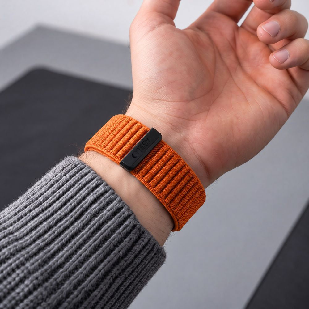 Armband für QuickFit 26 mm, Tech Protect NylonLoop, Orange (3/10)