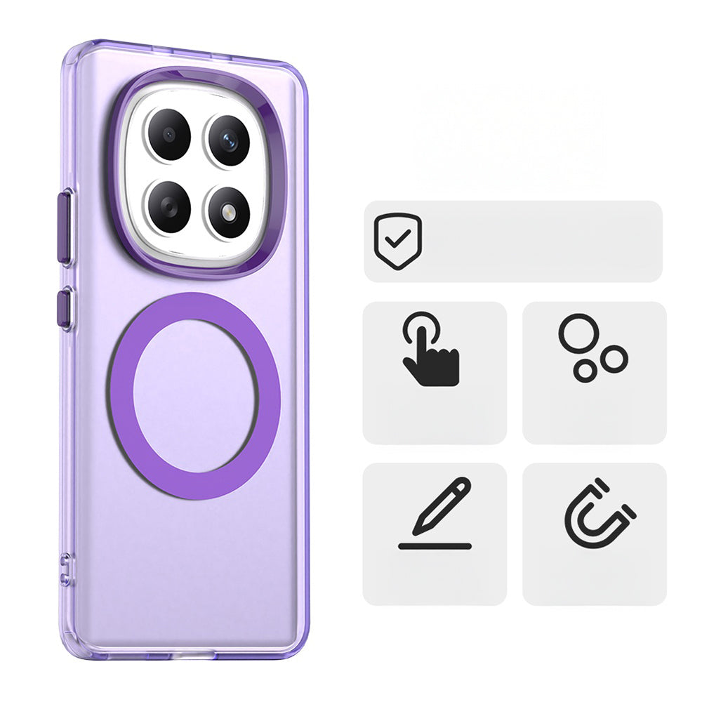 Handyhülle für Xiaomi Redmi Note 15 4G / Redmi Note 15 5G / POCO M8 5G, Techsuit CandyCase MagSafe, Violett