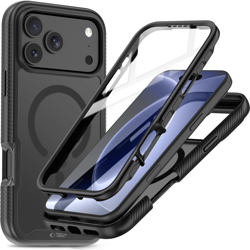 Handyhülle für iPhone 18 Pro Max / 17 Pro Max, Tech-Protect Defense mit MagSafe, mattes Schwarz