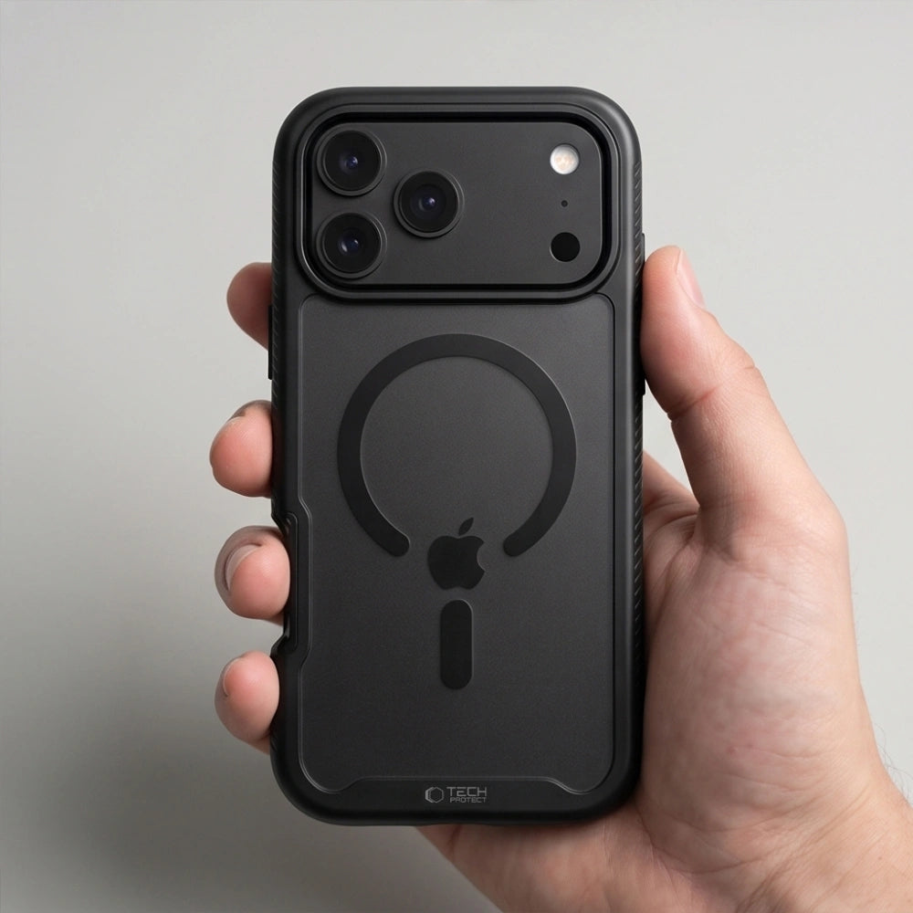 Handyhülle für iPhone 18 Pro Max / 17 Pro Max, Tech-Protect Defense mit MagSafe, mattes Schwarz