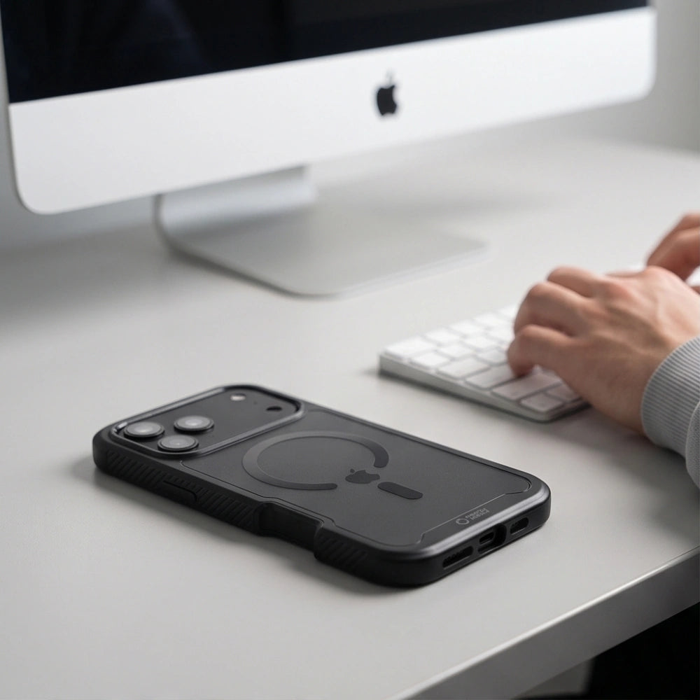 Handyhülle für iPhone 18 Pro Max / 17 Pro Max, Tech-Protect Defense mit MagSafe, mattes Schwarz