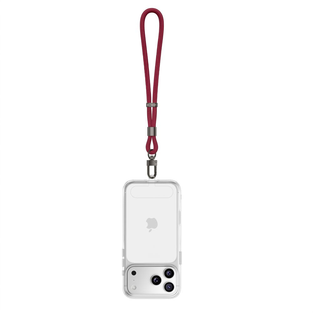 Handy Lanyard für das Handgelenk, universell, Tech-Protect C11S Rope Wrist Strap, Burgunderrot