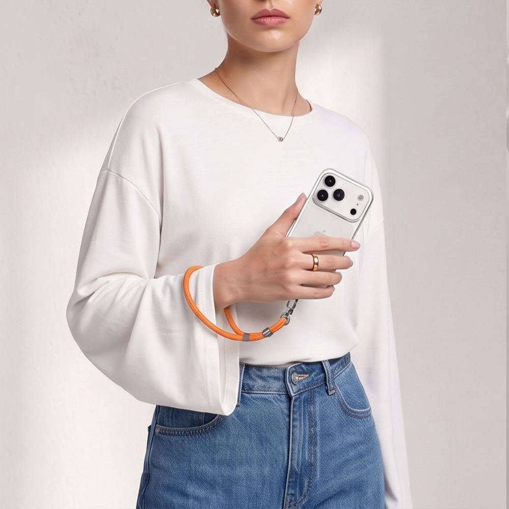 Handy Lanyard für das Handgelenk, universell, Tech-Protect C11S Rope Wrist Strap, Orange