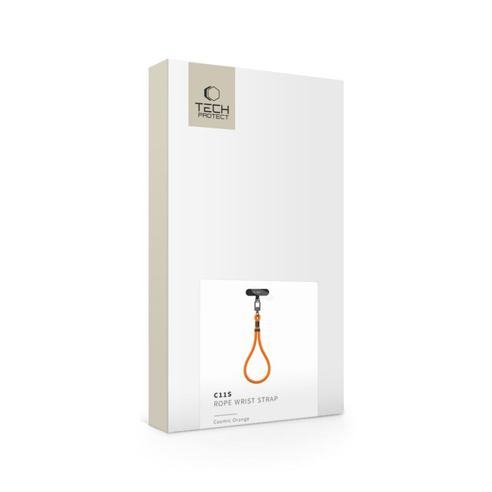 Handy Lanyard für das Handgelenk, universell, Tech-Protect C11S Rope Wrist Strap, Orange