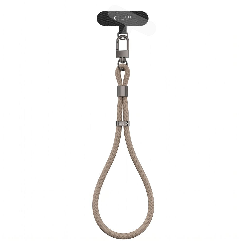 Handy Lanyard für das Handgelenk, universell, Tech-Protect C11S Rope Wrist Strap, Beige