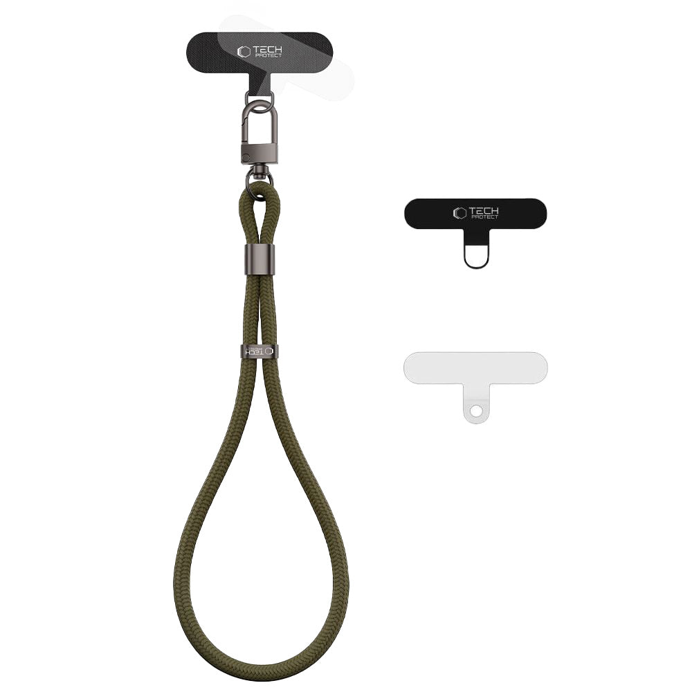Handy Lanyard für das Handgelenk, universell, Tech-Protect C11S Rope Wrist Strap, Khaki