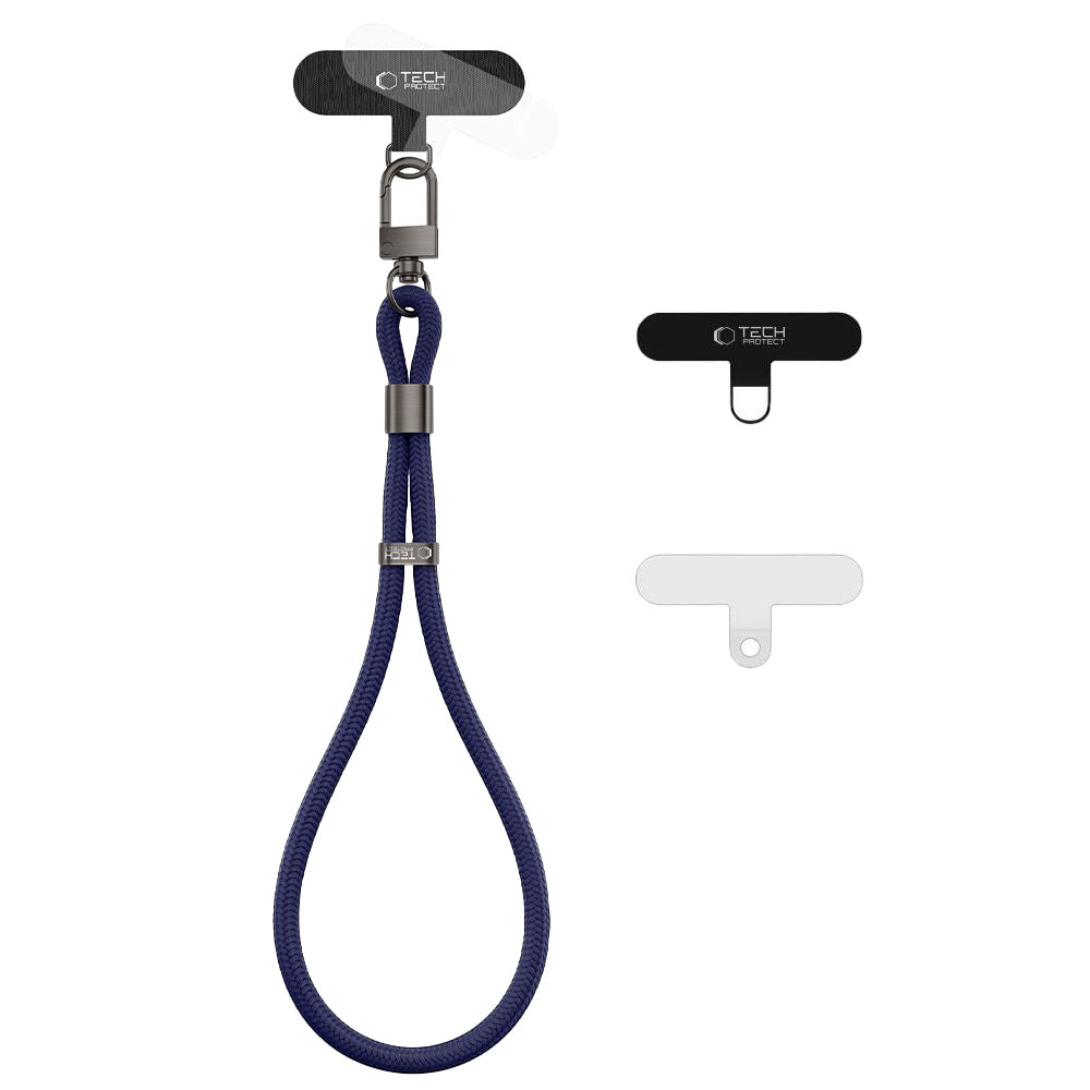Handy Lanyard für das Handgelenk, universell, Tech-Protect C11S Rope Wrist Strap, Dunkelblau