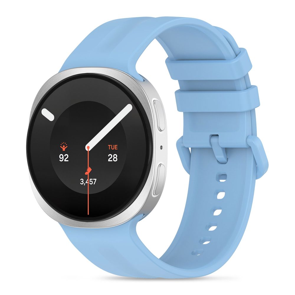 Silikon Armband für Samsung Galaxy Watch 9 40 mm / 44 mm / 8 40 mm / 44 mm / 8 Classic 46 mm, Tech-Protect Silicone Evo, Blau