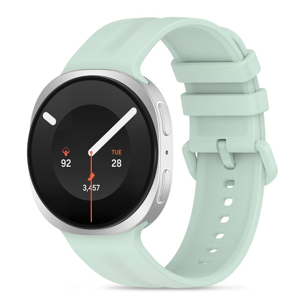 Silikon Armband für Samsung Galaxy Watch 9 40 mm / 44 mm / 8 40 mm / 44 mm / 8 Classic 46 mm, Tech-Protect Silicone Evo, Grün