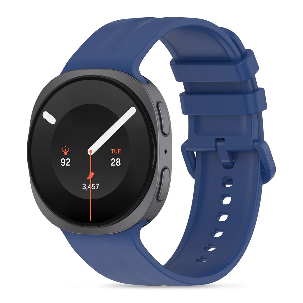 Silikon Armband für Samsung Galaxy Watch 9 40 mm / 44 mm / 8 40 mm / 44 mm / 8 Classic 46 mm, Tech-Protect Silicone Evo, Dunkelblau