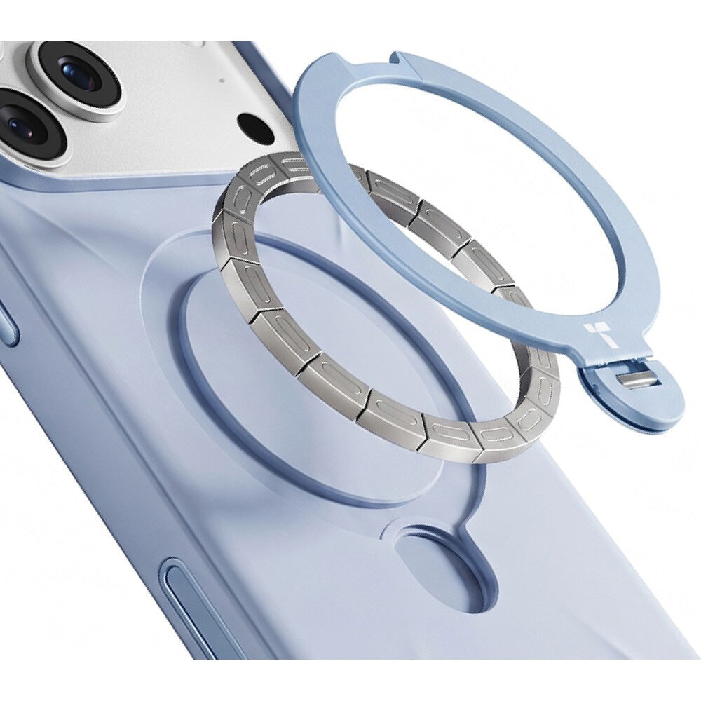 Handyhülle mit 360° drehbarem Standfuß mit MagSafe für iPhone 18 Pro Max / 17 Pro Max, Torras Q3 Silicone, Blau (3/9)