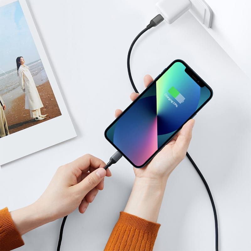 Kabel Ugreen USB-C zu Lightning, 20W, 480 Mbps, PD, 1m, Schwarz
