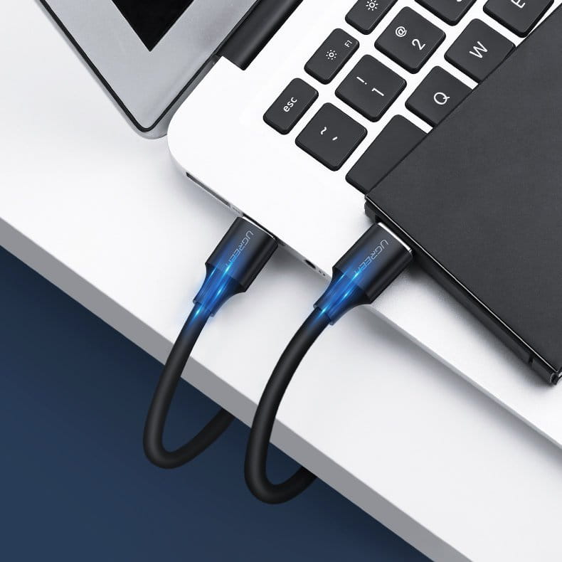 Kabel Ugreen USB 2.0 (Stecker) zu USB 2.0 (Stecker), 0.5m, Schwarz