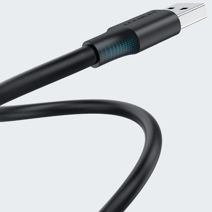 Kabel Ugreen USB 2.0 (Stecker) zu USB 2.0 (Stecker), 2m, Schwarz