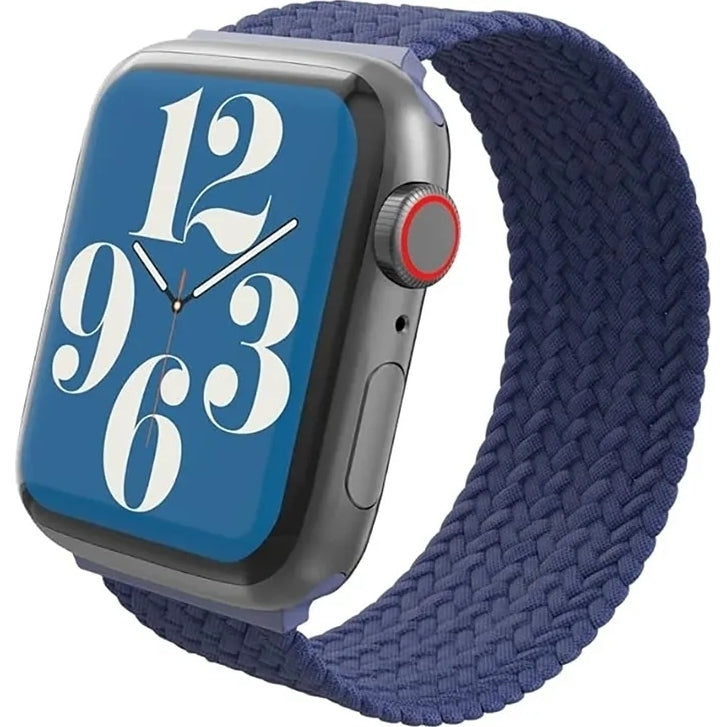 Armband für Apple Watch 38/40/41/42 mm, Zagg Gear4 Braided Watch Band, Größe L, Dunkelblau (1/4)