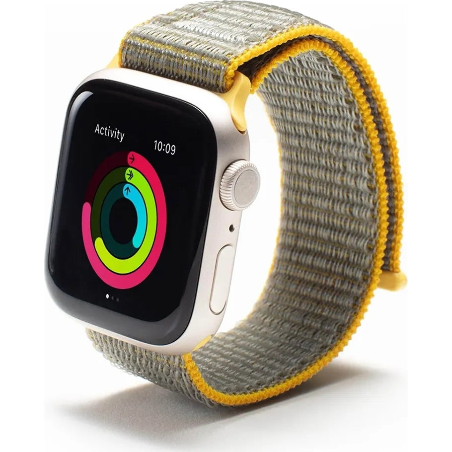Armband für Apple Watch 44/45/46/49 mm, Zagg Gear4 Sport Watch Band, Gelb (1/2)