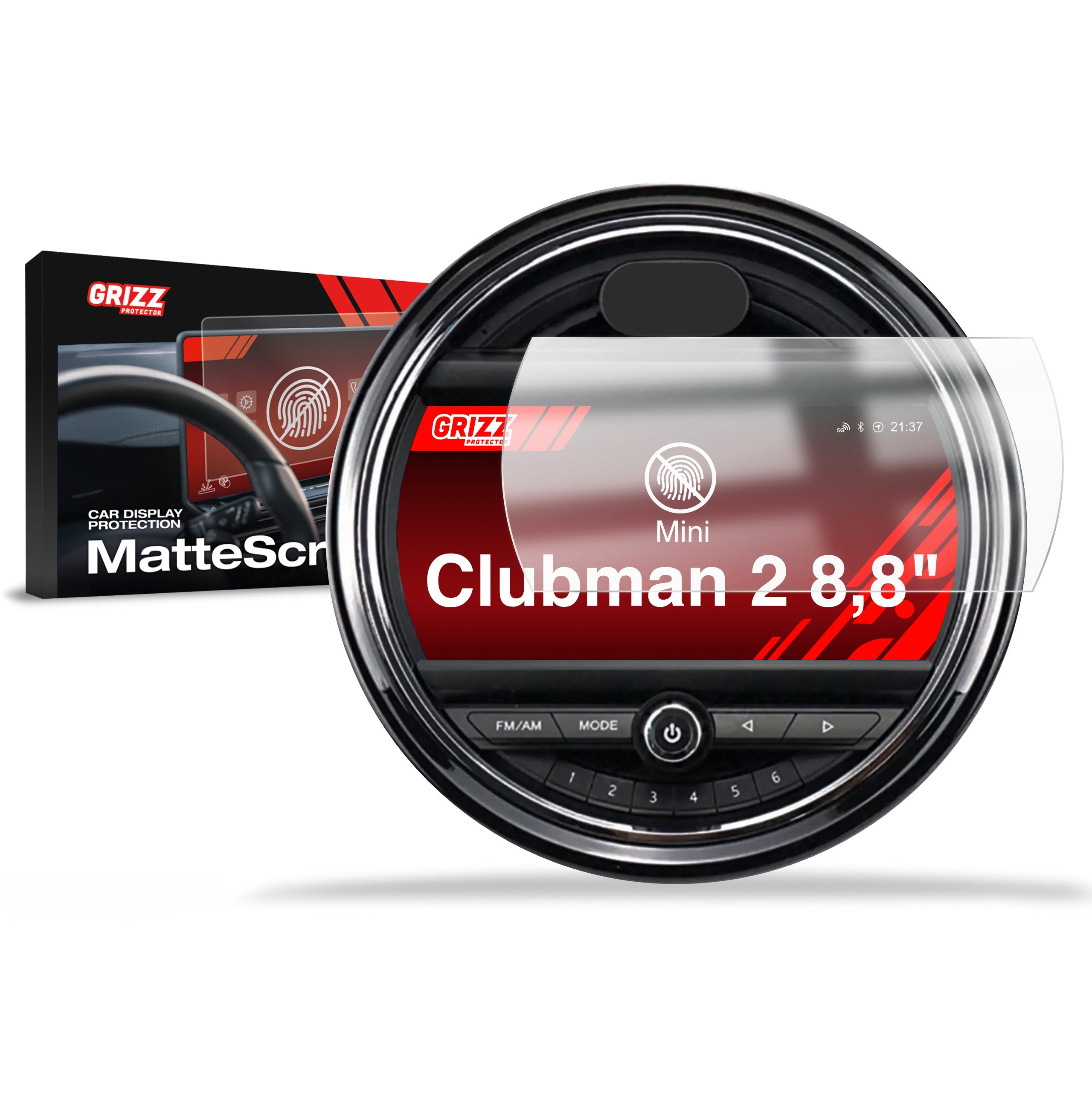 Matte Autodisplayfolie für Mini Clubman 2 (2015-2023), Grizz Protector