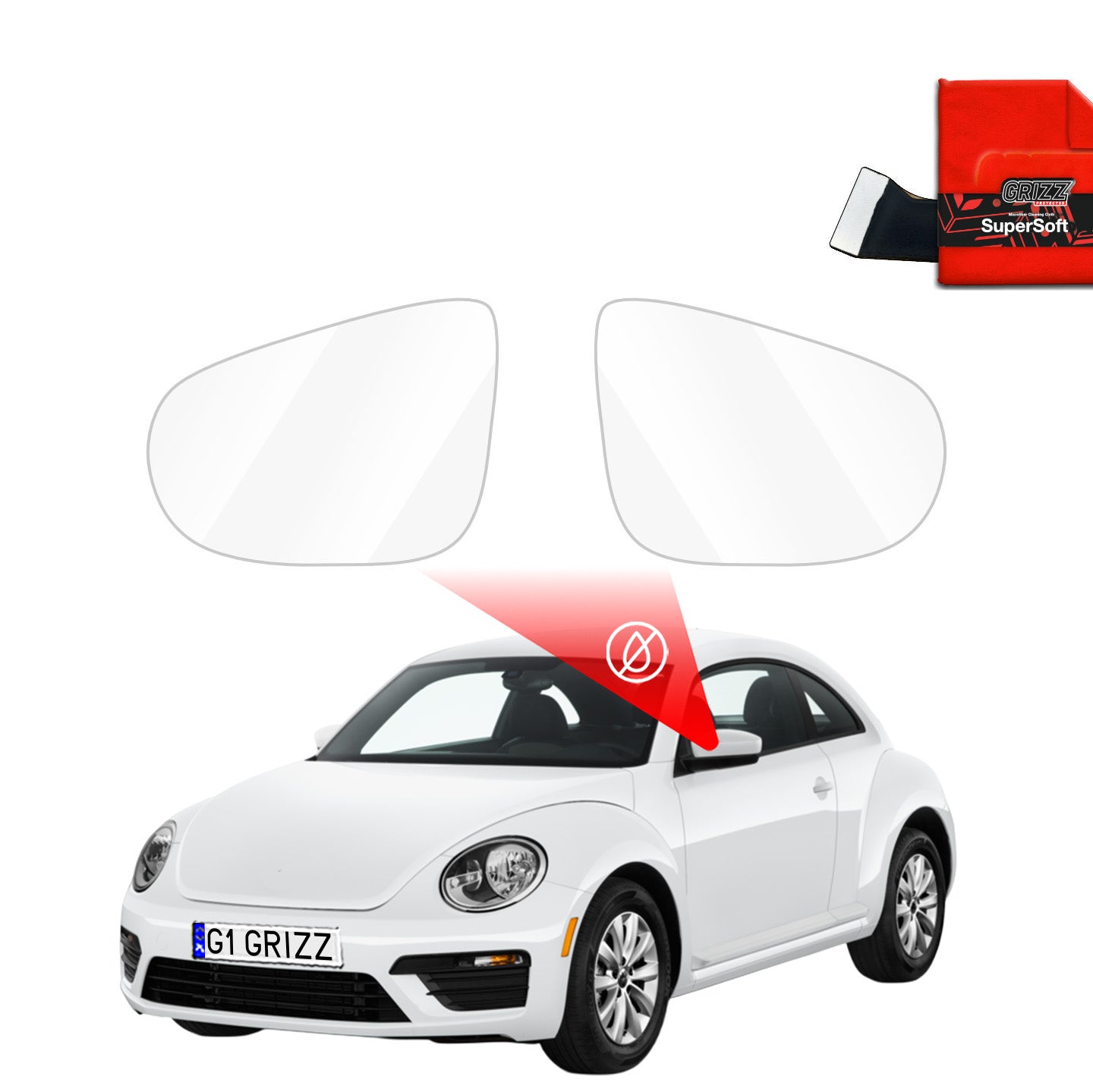 Regenschutzfolie Grizz Protector für Außenspiegel - Volkswagen Beetle (2011-2019)