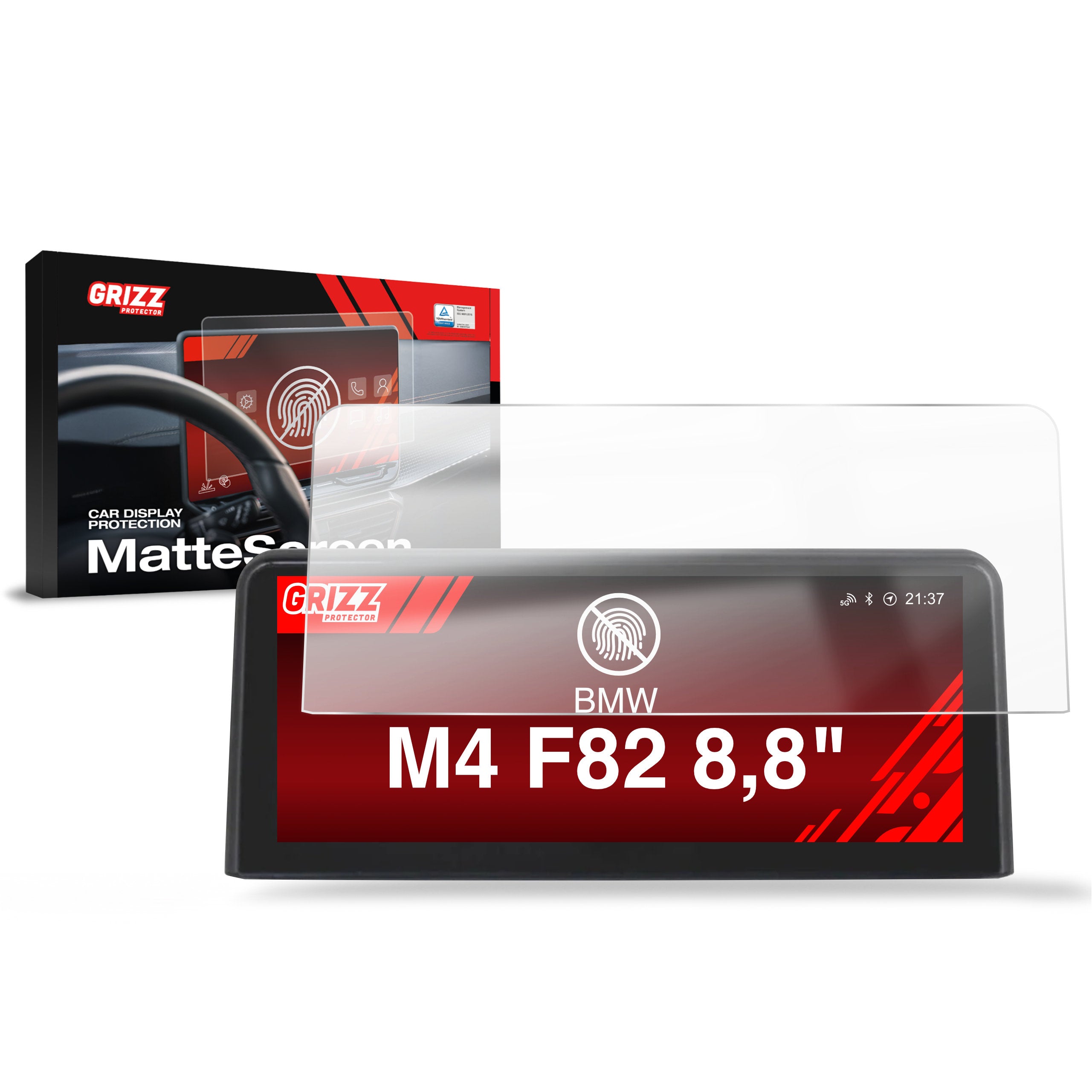 Matte Autodisplayfolie für BMW M4 F82 8,8" (2014-2020), Grizz Protector
