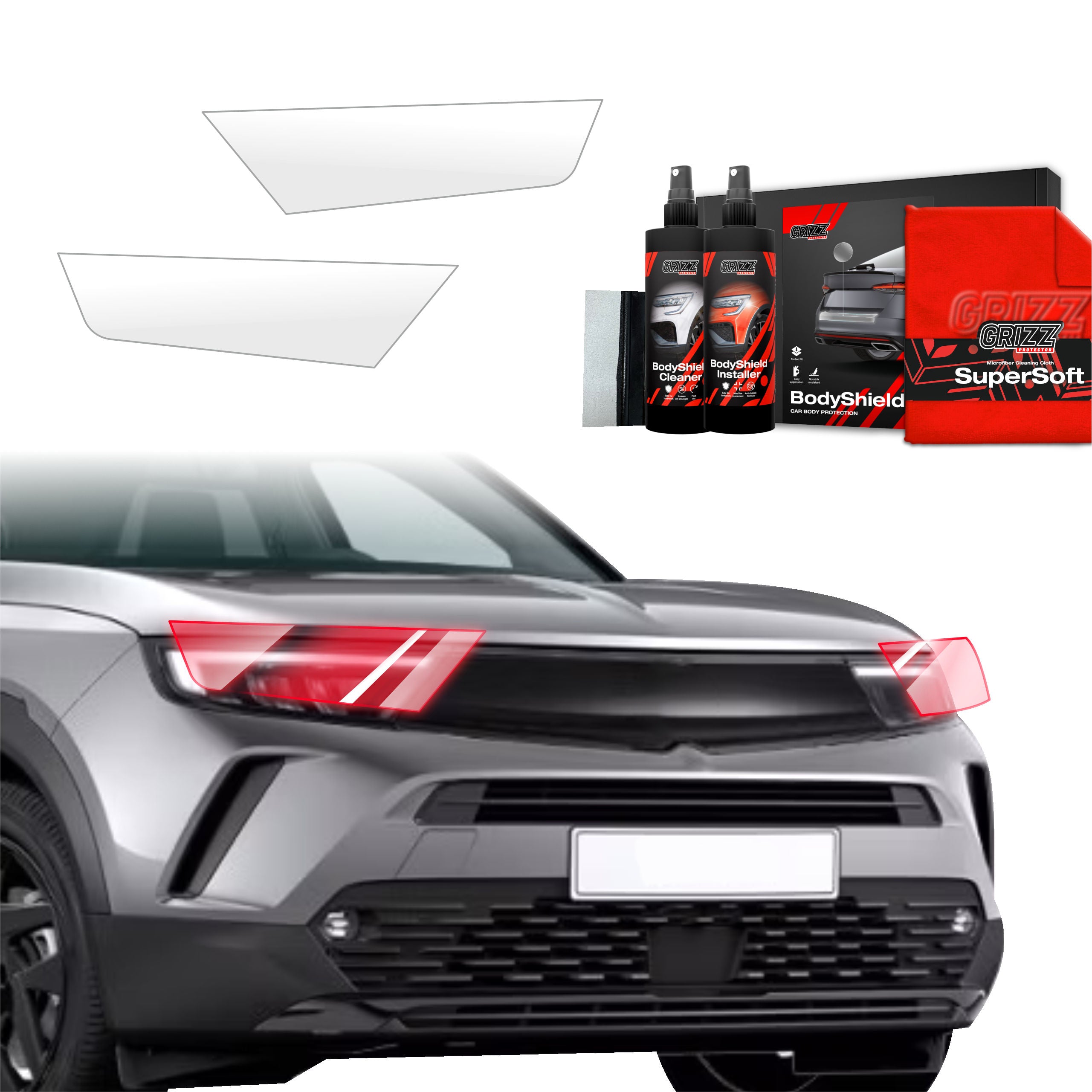 2in1 Schutzfolie Grizz Protector für Scheinwerfer - Opel Mokka (2021-2026)