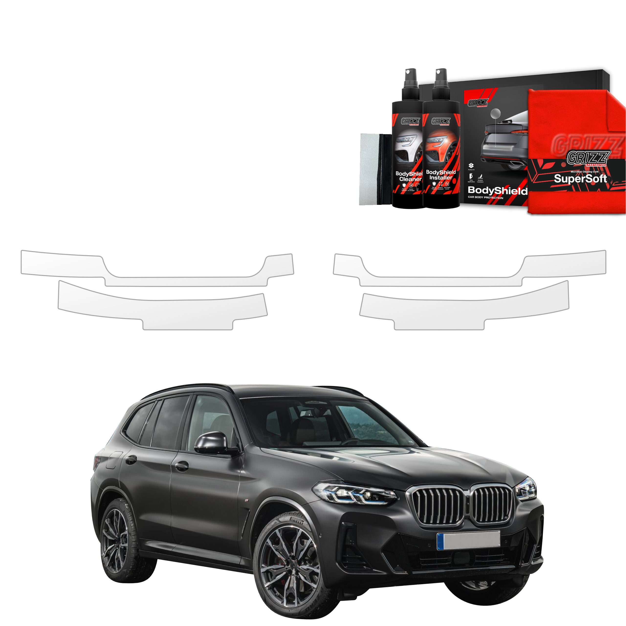 4in1 Schutzfolie Grizz Protector für Schweller - BMW X3 (2021-2024)