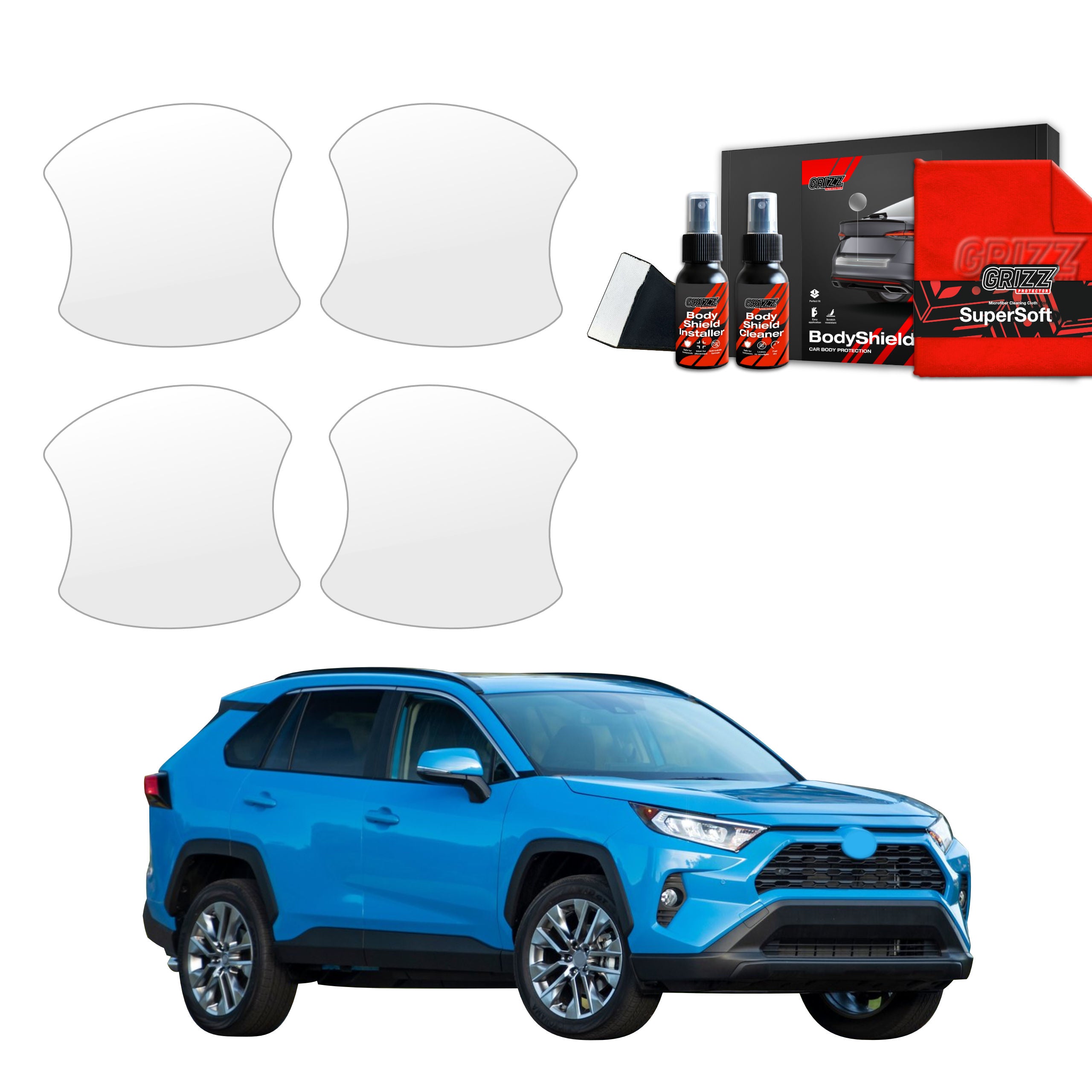 4in1 Schutzfolie Grizz Protector für Türgriffmulden - Toyota RAV4 HEV (2021-2026)