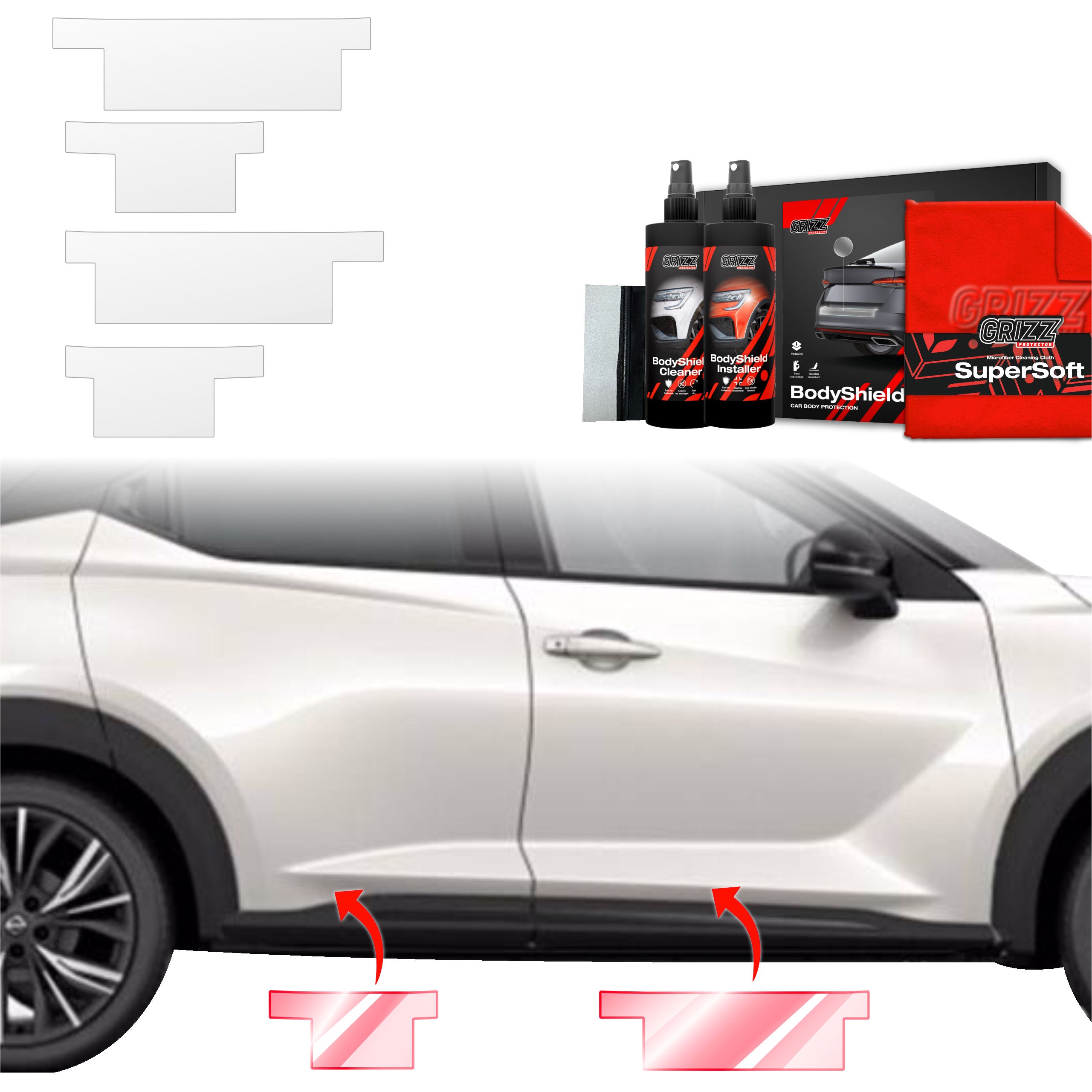 4in1 Schutzfolie Grizz Protector für Schweller - Nissan Juke Facelift (2024-2026)