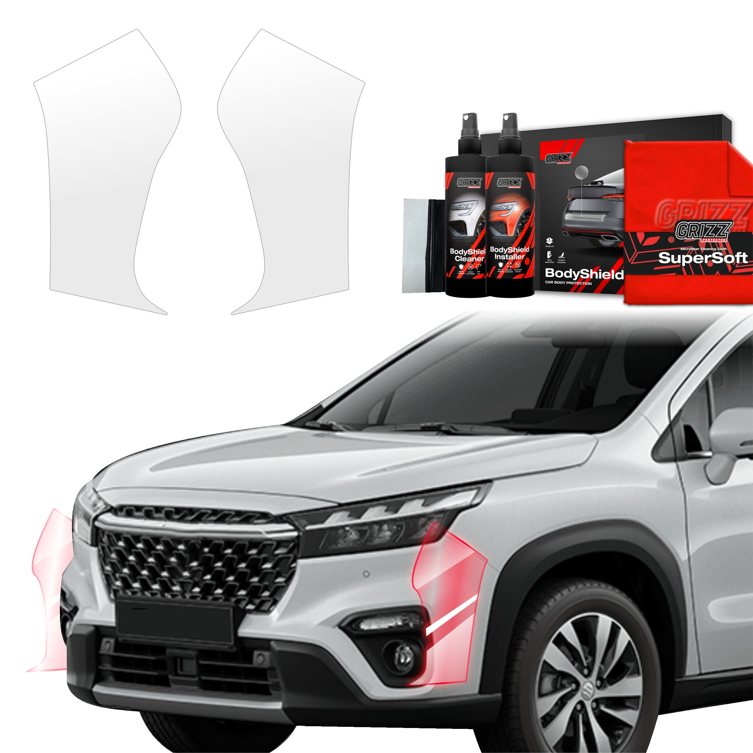 2in1 Schutzfolie Grizz Protector für Stoßstange - Suzuki S-Cross (2021-2026)