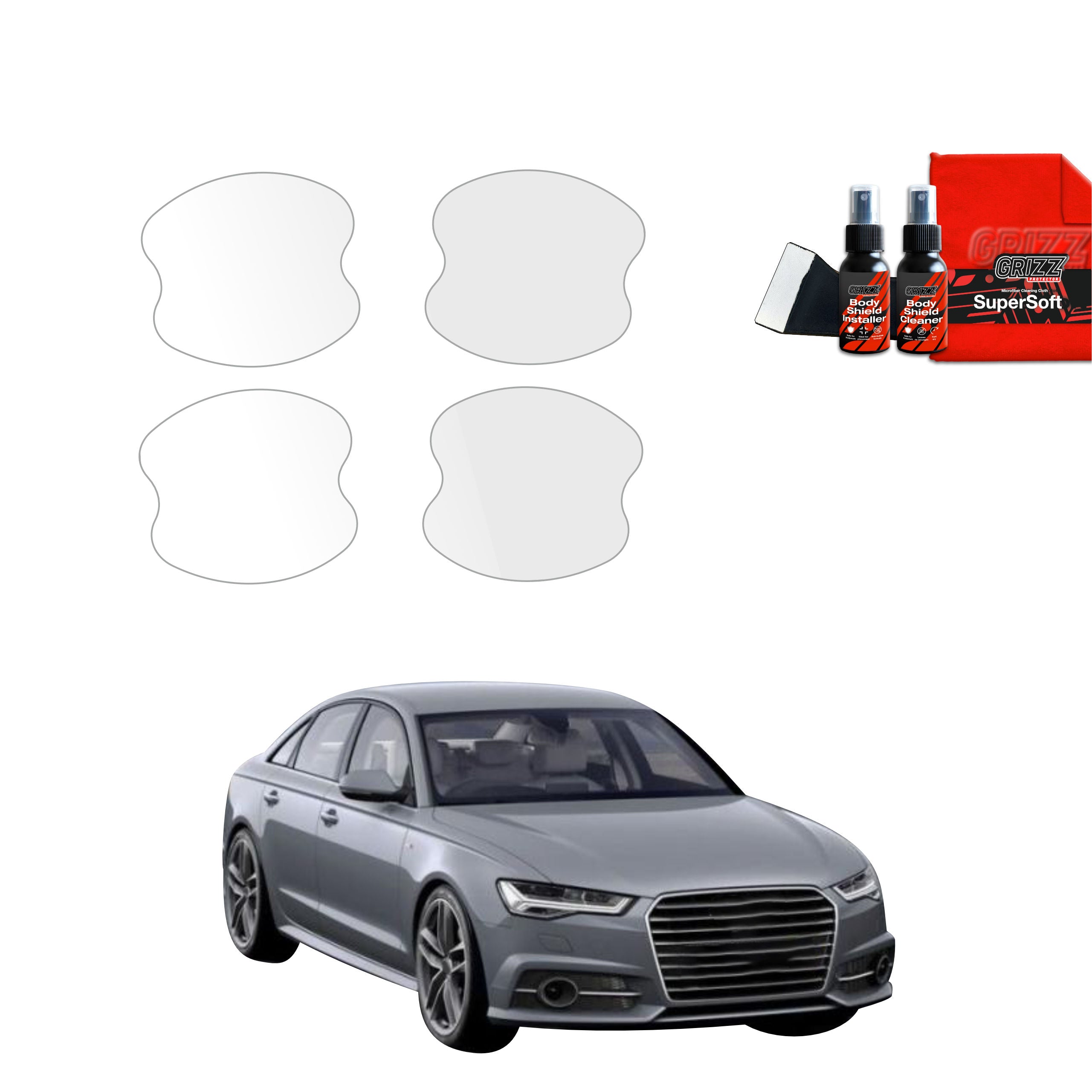 4in1 Schutzfolie Grizz Protector für Türgriffmulden - Audi A6 C7 Sedan (2011-2014)