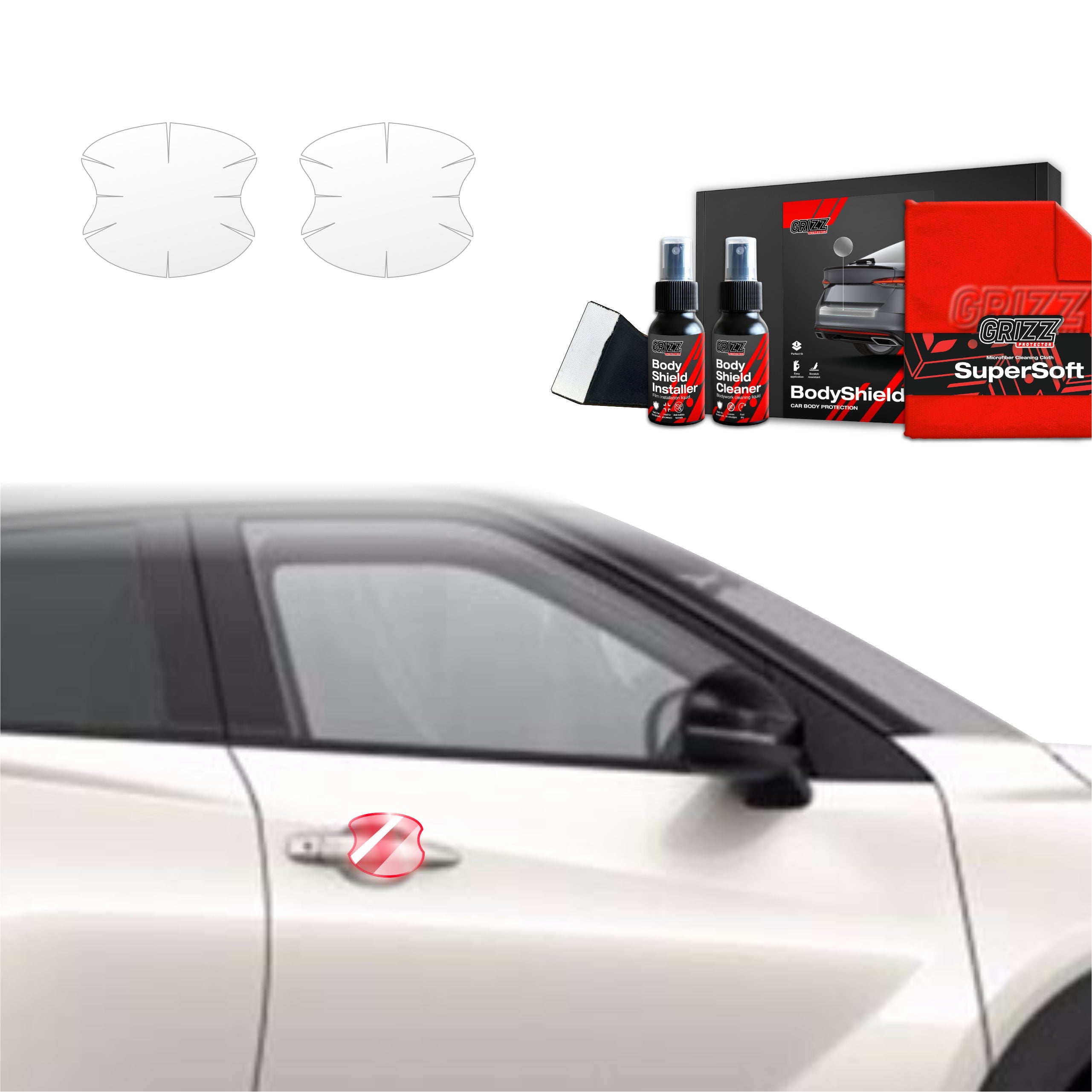 2in1 Schutzfolie Grizz Protector für Türgriffmulden - Nissan Juke Facelift (2024-2026)
