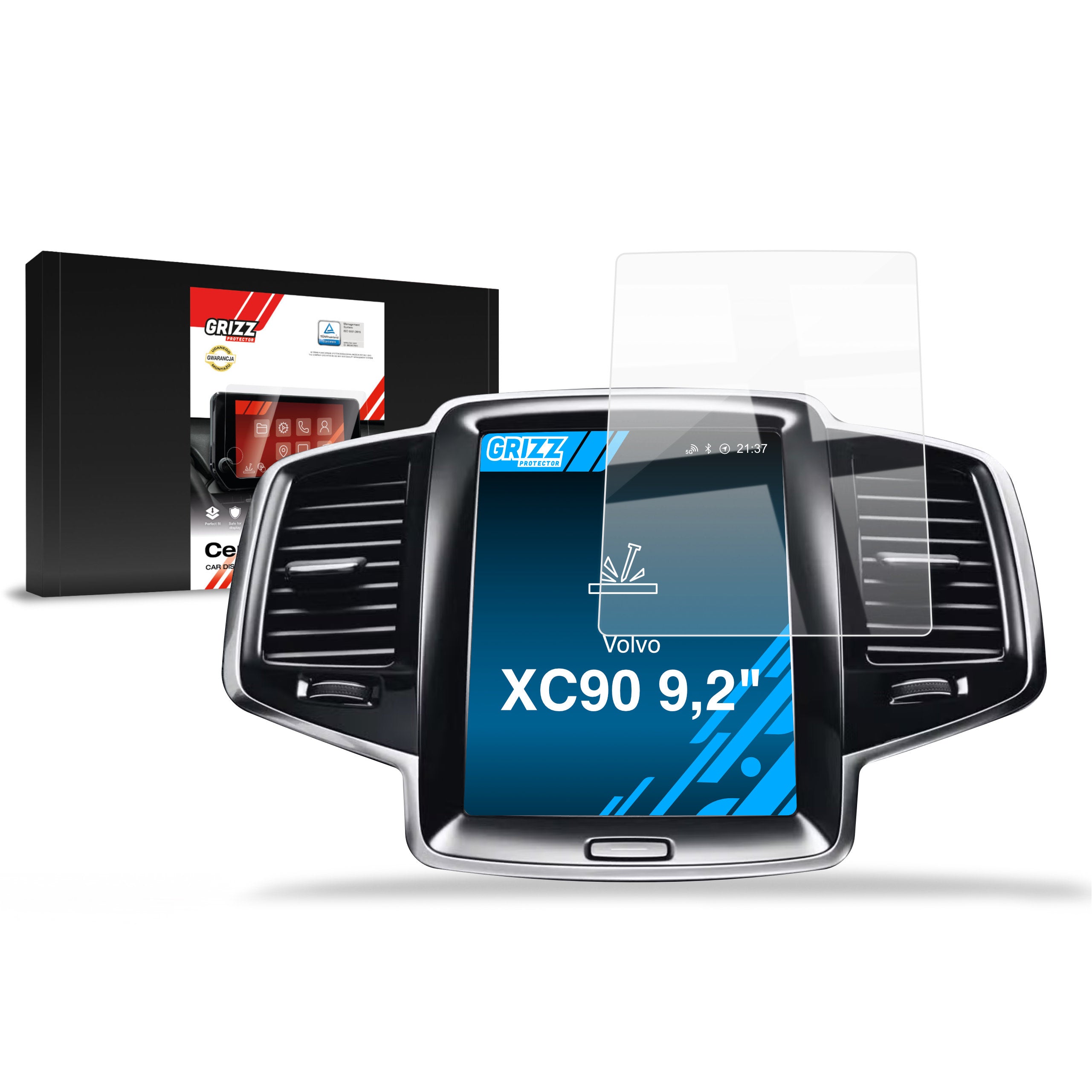 Keramische Autodisplayfolie für Volvo XC90 (2015-2020), Grizz Protector
