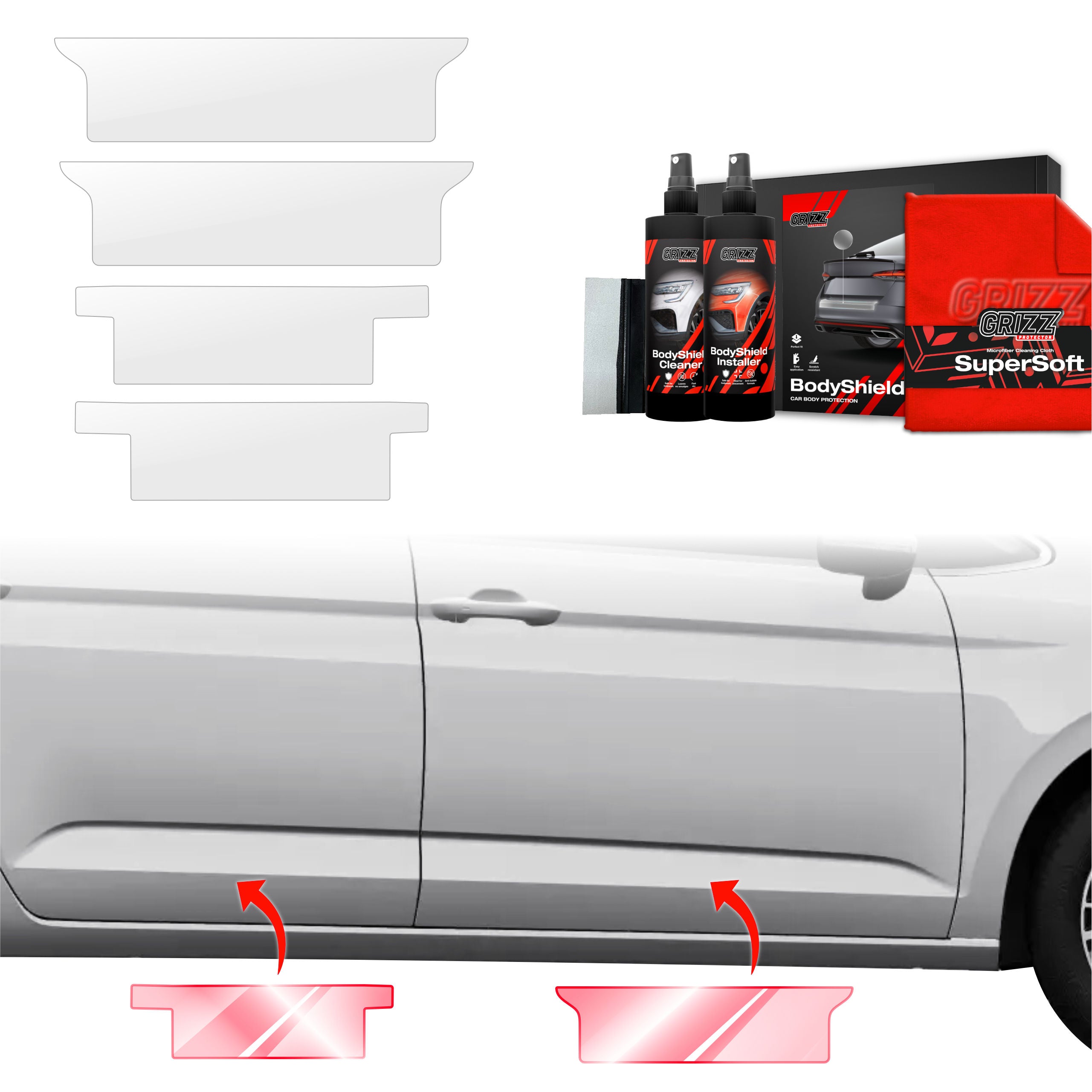 4in1 Schutzfolie Grizz Protector für Schweller - Volkswagen VW Touran (2024-2026)