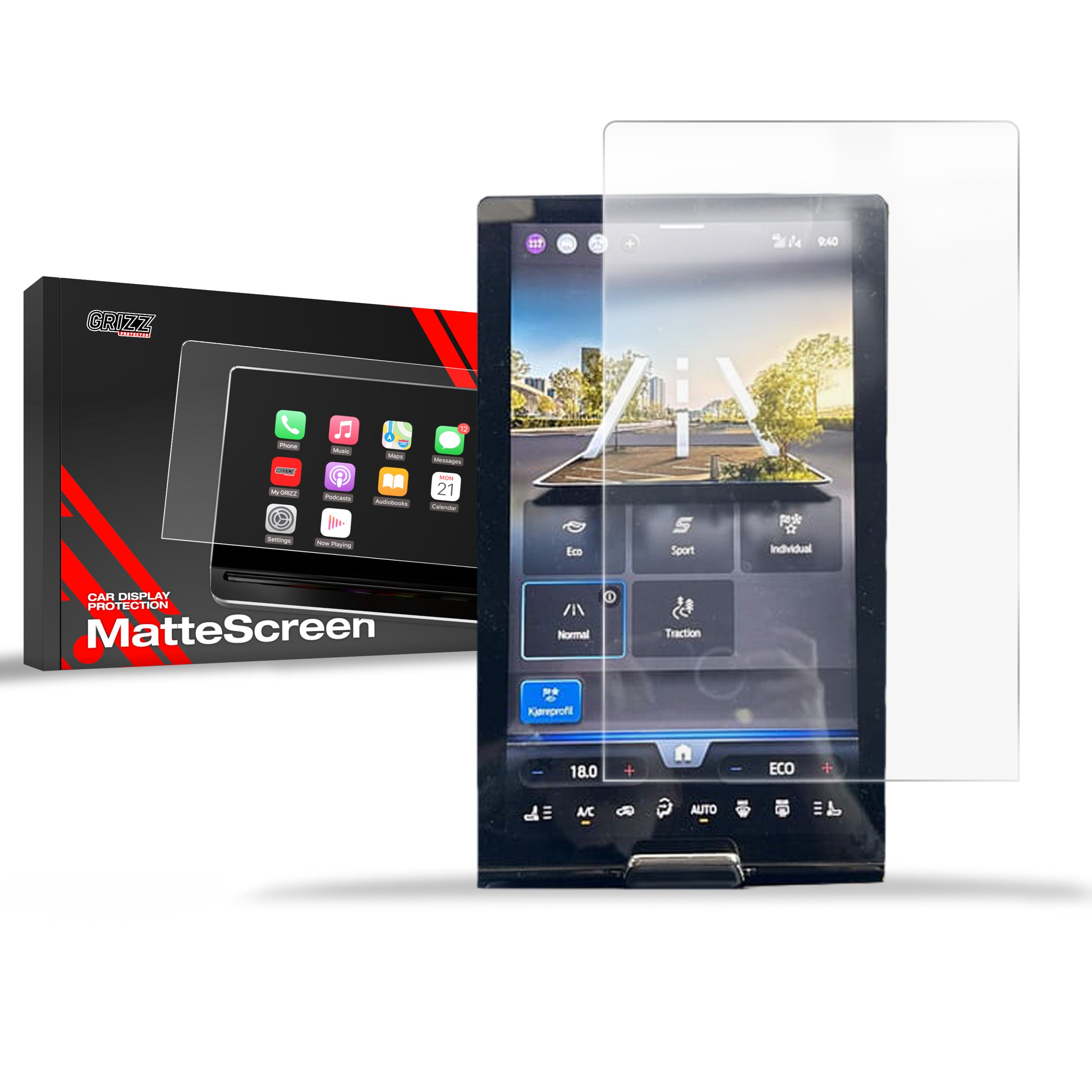 Matte Autodisplayfolie für Ford Capri 14,6" (2025), Grizz Protector
