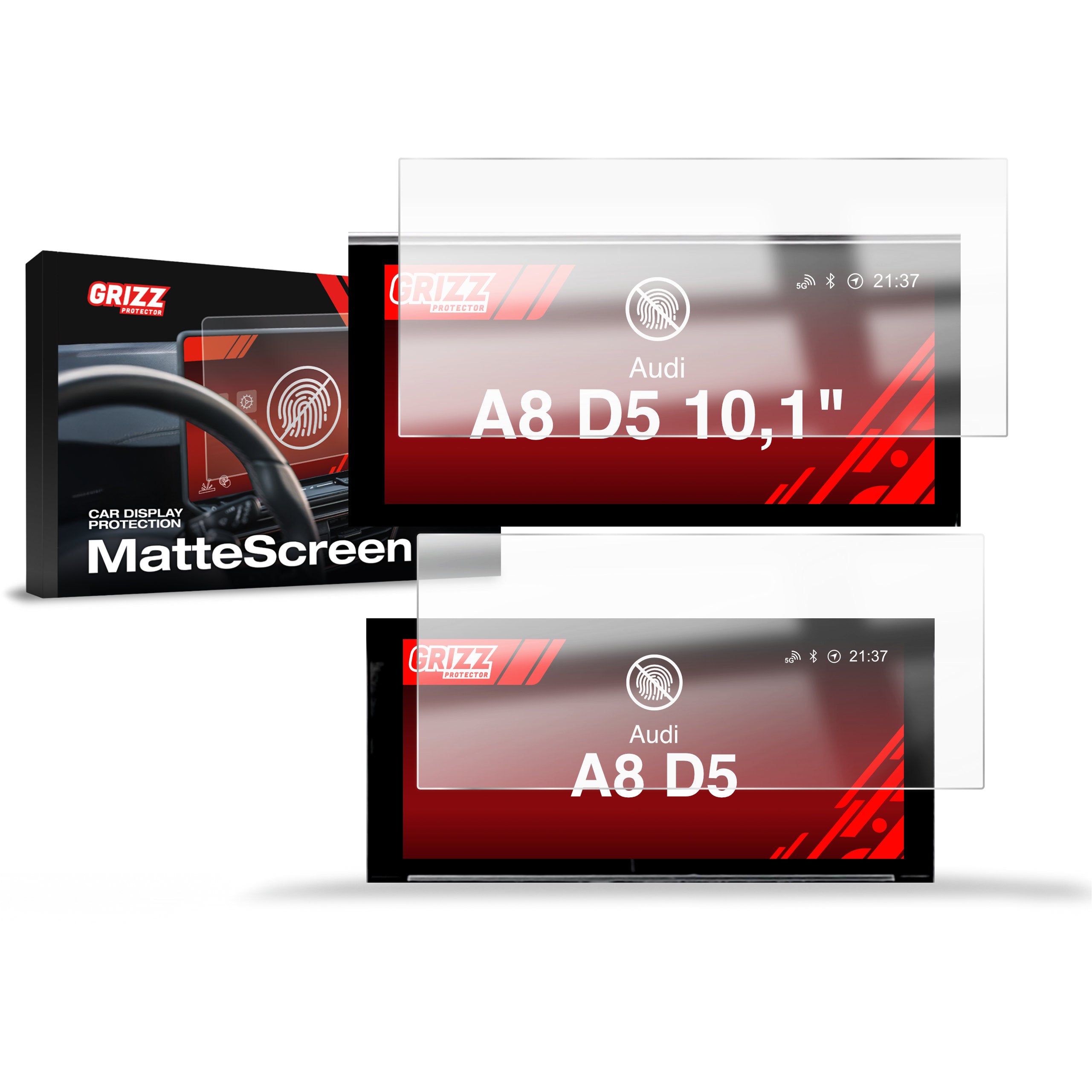 Matte Autodisplayfolie 2in1 für Audi A8 D5 (2017-2021), Grizz Protector