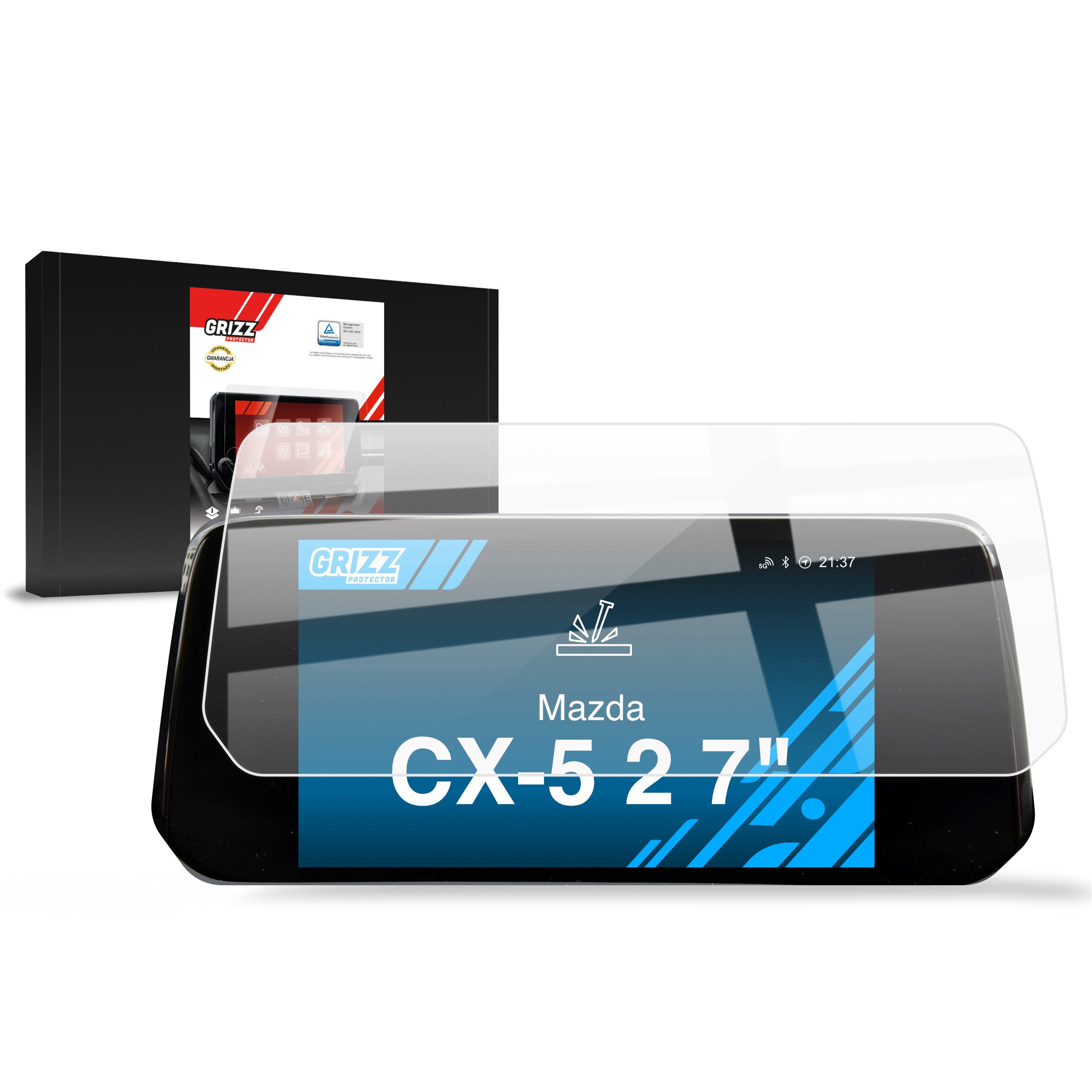 Keramische Autodisplayfolie für Mazda CX-5 2 7" (2017-2021), Grizz Protector