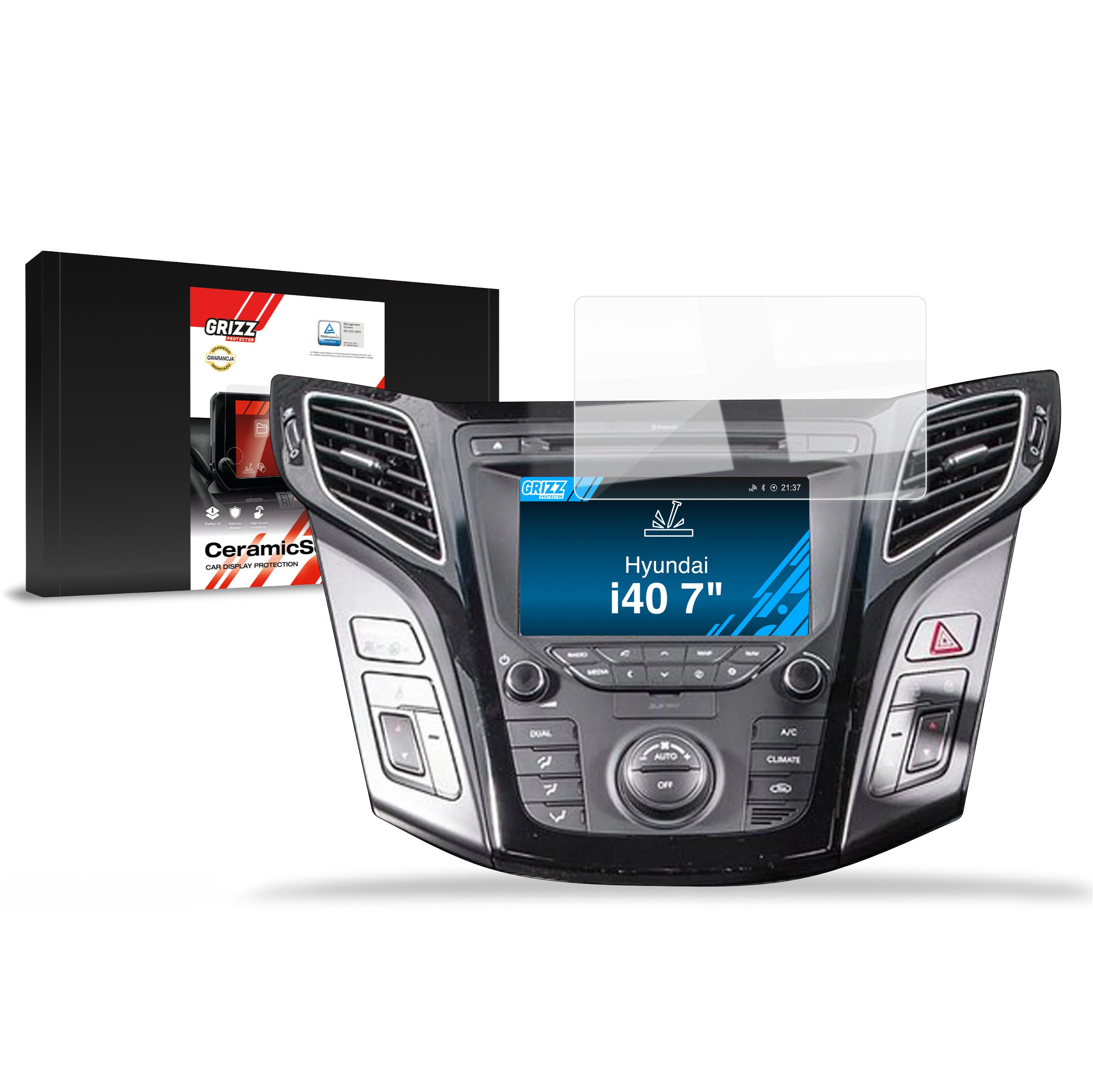 Keramische Autodisplayfolie für Hyundai i40 (2015-2018), Grizz Protector