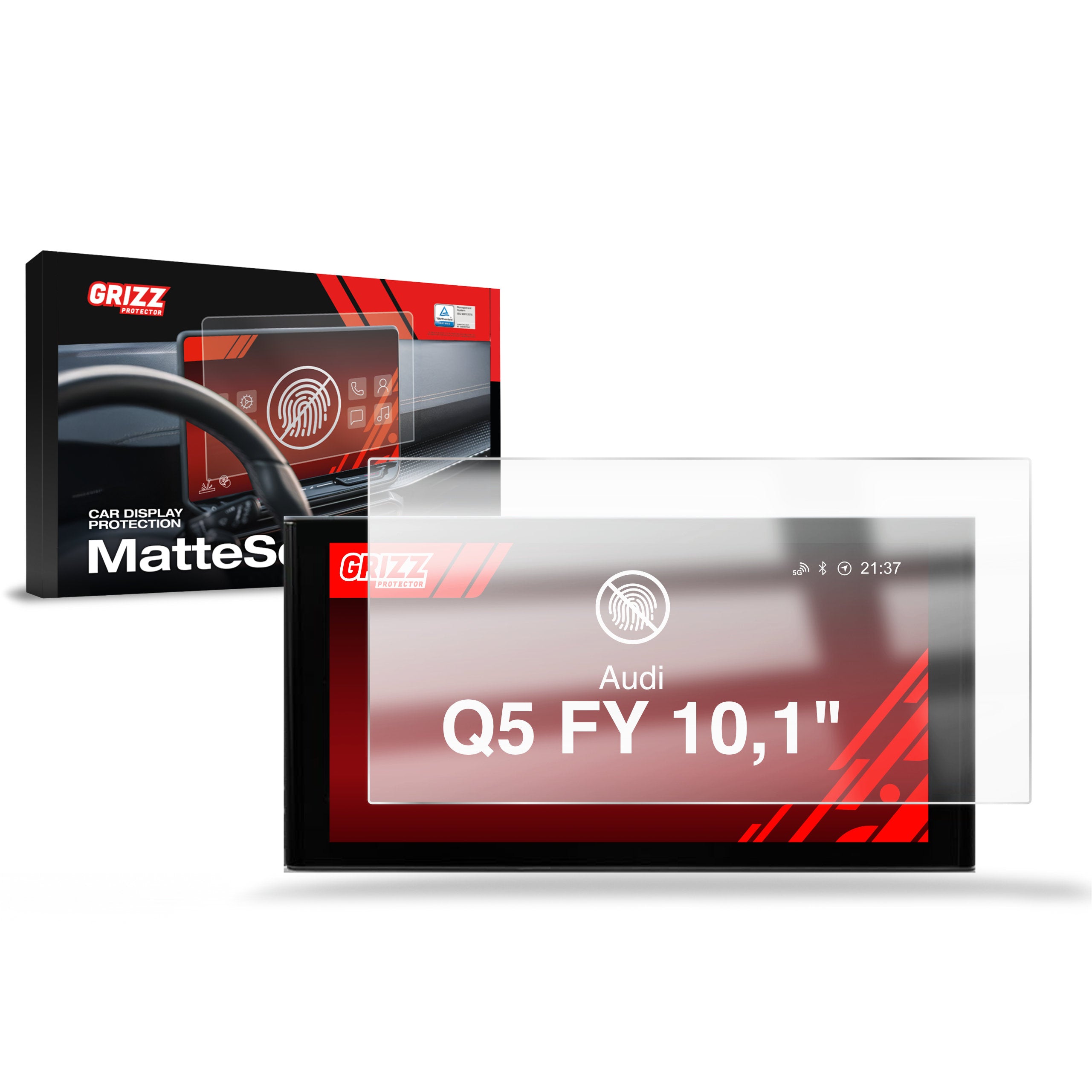 Matte Autodisplayfolie für Audi Q5 FY 10,1" (2020-...), Grizz Protector
