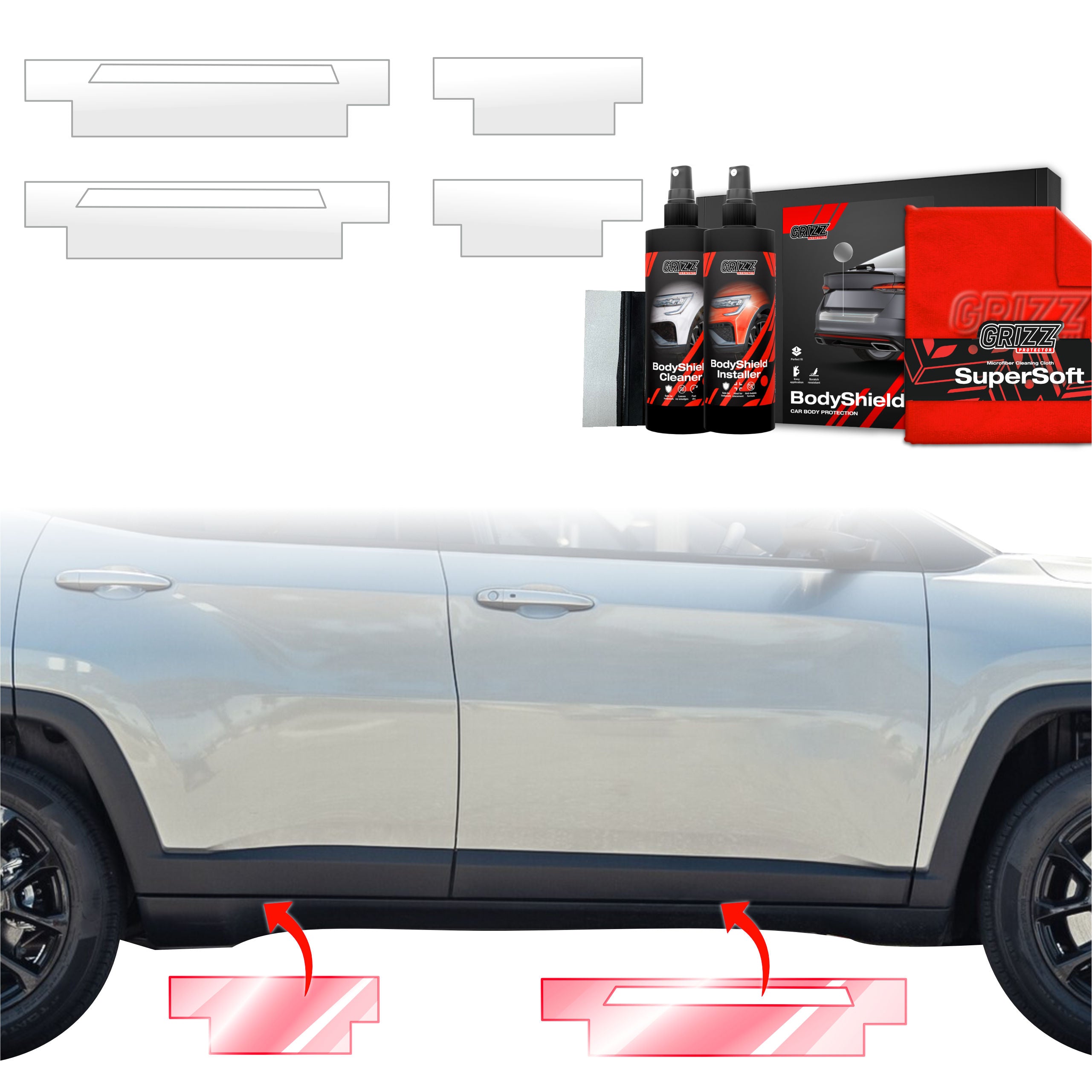 4in1 Schutzfolie Grizz Protector für Schweller - Jeep Compass (2020-2024)
