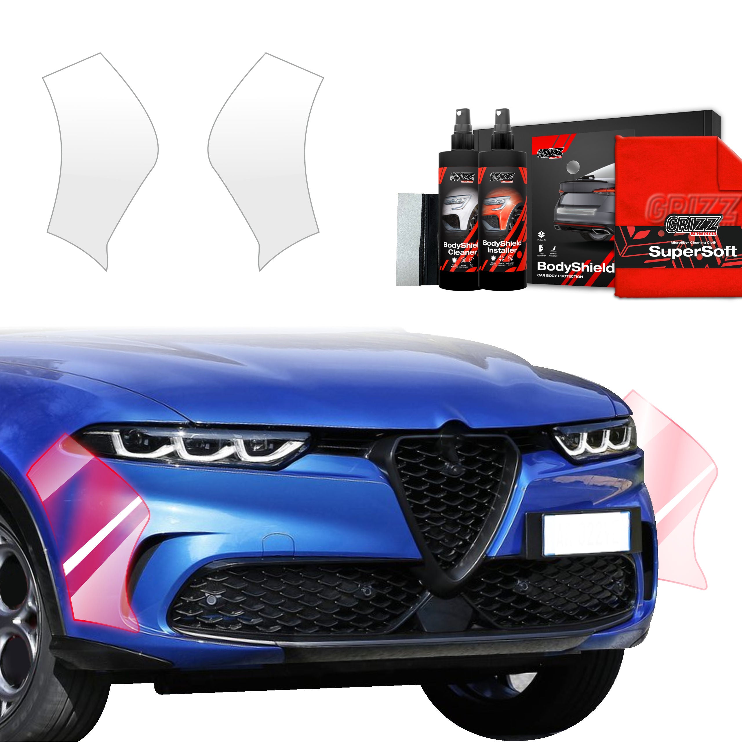 2in1 Schutzfolie Grizz Protector für Stoßstange - Alfa Romeo Tonale (2022-2026)